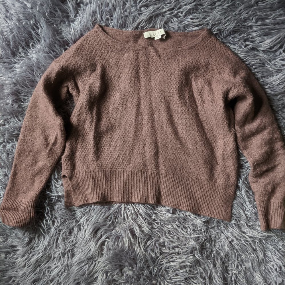 Loft Lilac vintage cropped sweater Size Medium